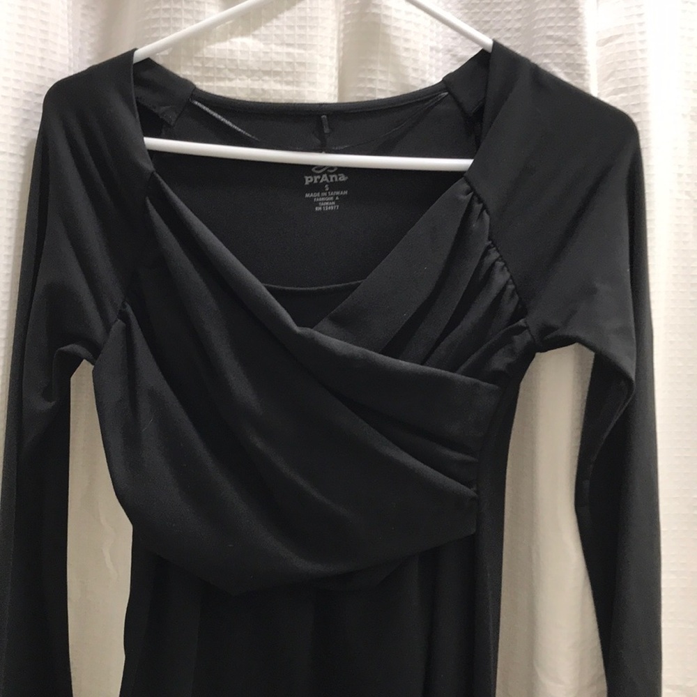 NWOT!! PRANA Twist Front LS Black Dress/Small